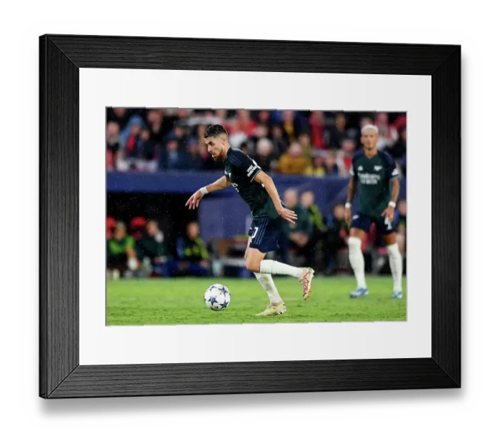 Framed Print : Champions League Showdown: Jorginho's Domination - Sevilla vs. Arsenal (2023-24)