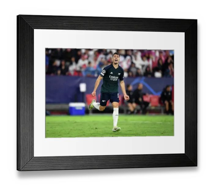 Framed Print : Martinelli's Stunner: Arsenal Takes the Lead in Sevilla Champions League Clash Framed Print : Martinelli's Stunner: Arsenal Takes the Lead in Sevilla Champions League Clash