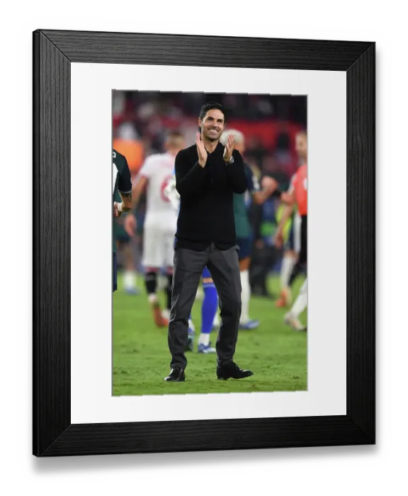 Framed Print : Arsenal's Victory in Sevilla: Mikel Arteta Celebrates in the UEFA Champions League 2023 / 24 Framed Print : Arsenal's Victory in Sevilla: Mikel Arteta Celebrates in the UEFA Champions League 2023 / 24