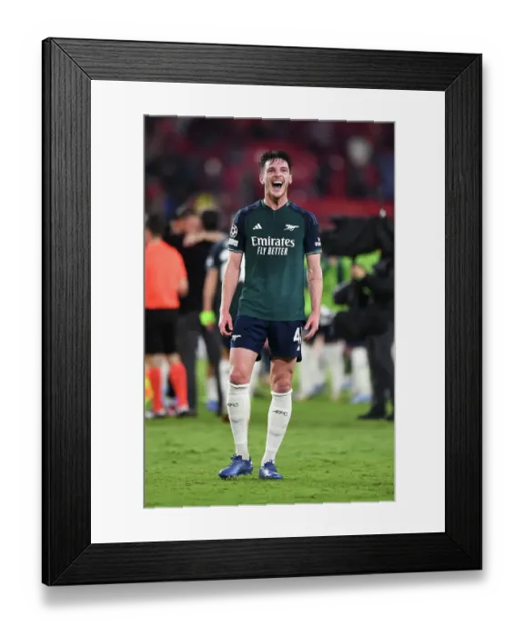 Framed Print : Arsenal's Champions League Triumph: Declan Rice's Euphoric Moment with Fans vs Sevilla (2023-24) Framed Print : Arsenal's Champions League Triumph: Declan Rice's Euphoric Moment with Fans vs Sevilla (2023-24)