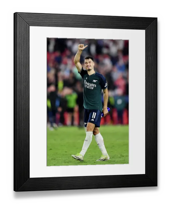 Framed Print : Martinelli's Brace Leads Arsenal to Sevilla Victory in Champions League Framed Print : Martinelli's Brace Leads Arsenal to Sevilla Victory in Champions League