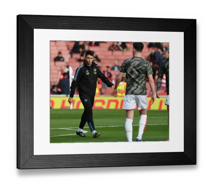 Framed Print : Arsenal FC vs Sheffield United: Carlos Cuesta Coaches at Emirates Stadium (2023-24)