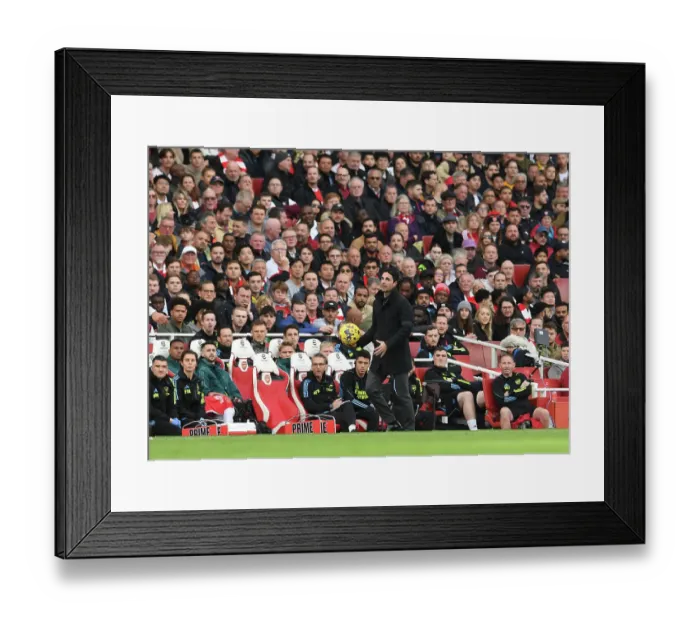 Framed Print : Mikel Arteta Leads Arsenal Against Sheffield United in Premier League Showdown (2023-24)