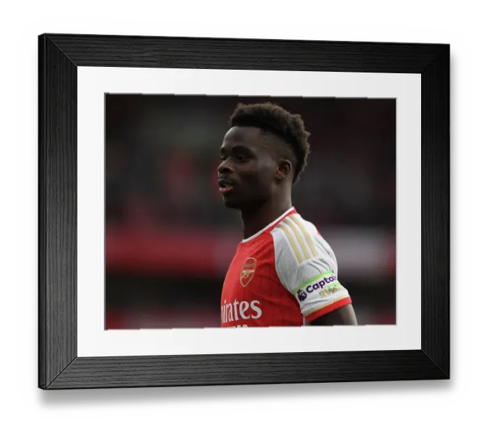 Framed Print : Arsenal's Bukayo Saka in Action: Arsenal vs. Sheffield United (2023-24) Framed Print : Arsenal's Bukayo Saka in Action: Arsenal vs. Sheffield United (2023-24)