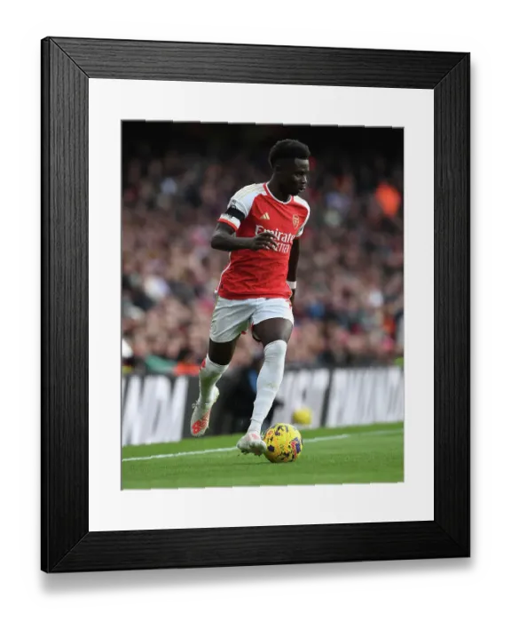 Framed Print : Arsenal's Bukayo Saka Shines in Arsenal FC vs Sheffield United (2023-24)