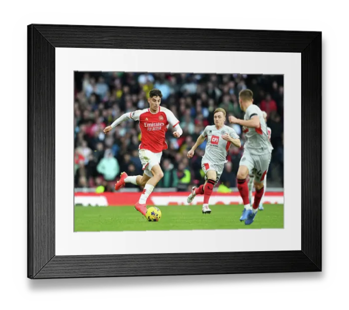 Framed Print : Arsenal's Kai Havertz Scores Thriller at Emirates: Arsenal FC vs Sheffield United (2023-24)