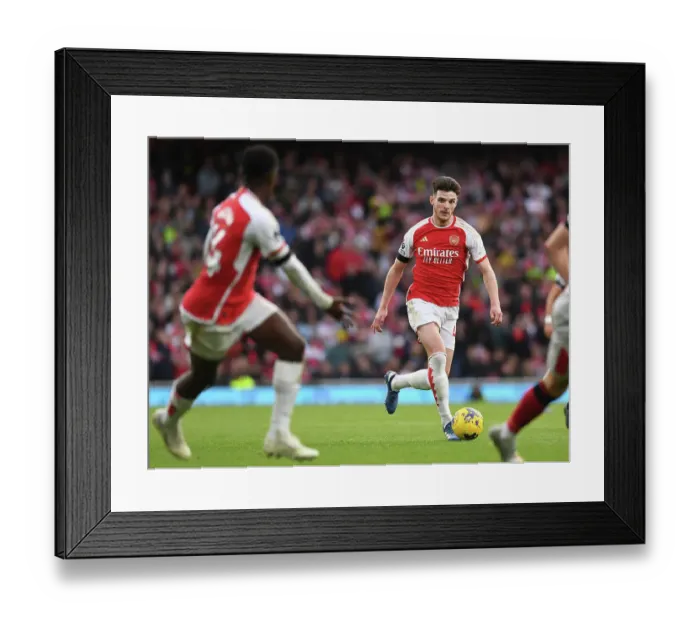 Framed Print : Declan Rice in Action: Arsenal vs Sheffield United, Premier League 2023-24