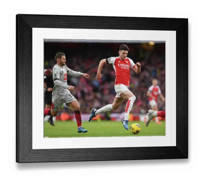 Framed Print : Arsenal vs Sheffield United: Declan Rice Clash in the 2023-24 Premier League Framed Print : Arsenal vs Sheffield United: Declan Rice Clash in the 2023-24 Premier League