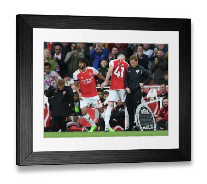 Framed Print : Arsenal vs Sheffield United: Elneny Substituted for Rice in 2023-24 Premier League Clash Framed Print : Arsenal vs Sheffield United: Elneny Substituted for Rice in 2023-24 Premier League Clash