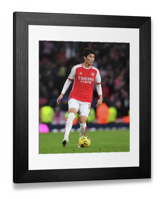 Framed Print : Tomiyasu's Standout Display: Arsenal's Victory Against Sheffield United (2023-24)