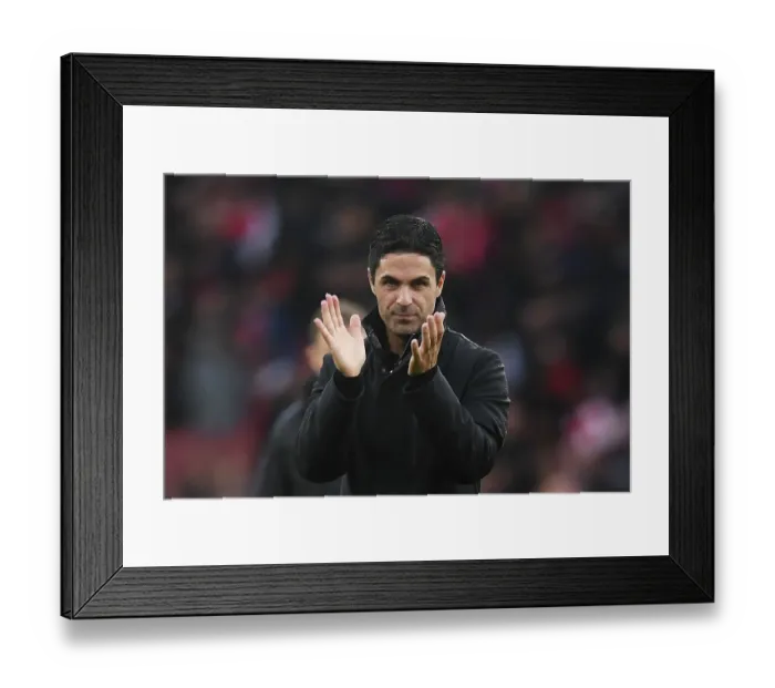 Framed Print : Arsenal's Triumph: Mikel Arteta Celebrates with Fans after Beating Sheffield United (2023-24) Framed Print : Arsenal's Triumph: Mikel Arteta Celebrates with Fans after Beating Sheffield United (2023-24)