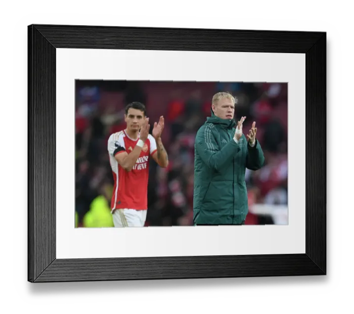 Framed Print : Arsenal Celebrate Victory Over Sheffield United in 2023-24 Premier League