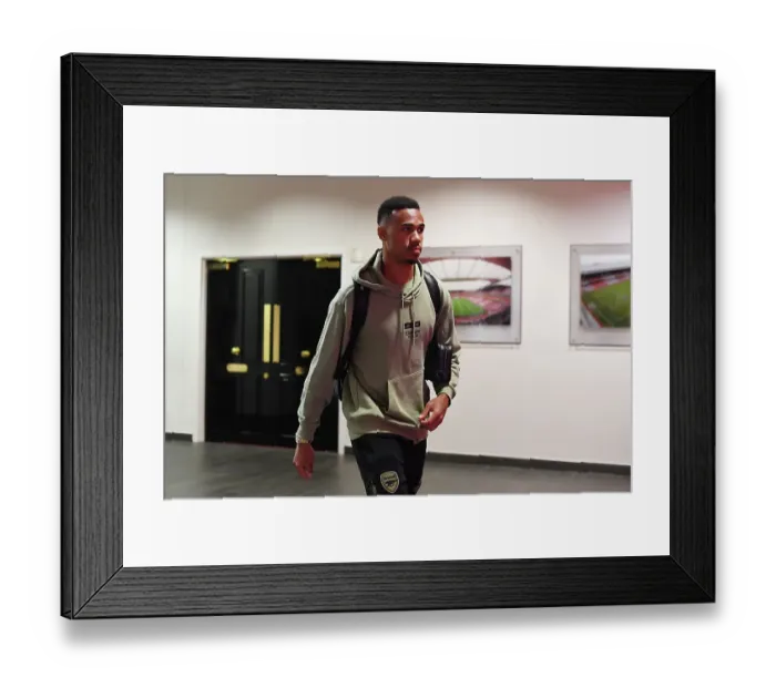 Framed Print : Arsenal's Gabriel Arrives at Emirates Stadium Ahead of Arsenal v Sheffield United (2023-24) Framed Print : Arsenal's Gabriel Arrives at Emirates Stadium Ahead of Arsenal v Sheffield United (2023-24)