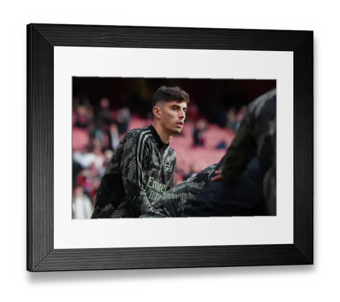 Framed Print : Arsenal's Kai Havertz Gears Up: Arsenal FC vs Sheffield United, 2023-24 Premier League