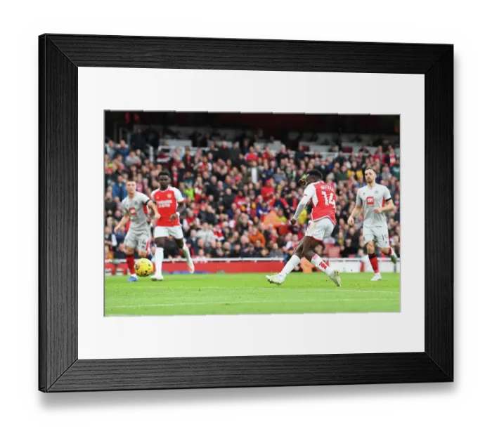 Framed Print : Arsenal's Nketiah Scores First Goal of 2023-24 Premier League Season vs Sheffield United