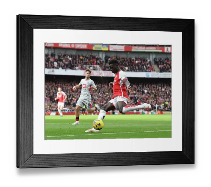 Framed Print : Arsenal's Bukayo Saka Shines in Premier League Clash Against Sheffield United (2023-24) Framed Print : Arsenal's Bukayo Saka Shines in Premier League Clash Against Sheffield United (2023-24)