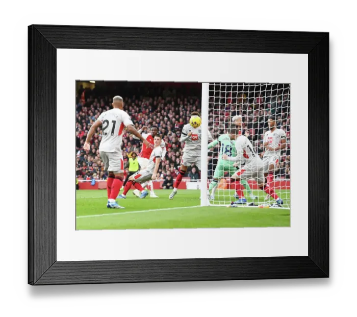 Framed Print : Eddie Nketiah Scores His Second Goal: Arsenal's Victory over Sheffield United (2023-24 Premier League)