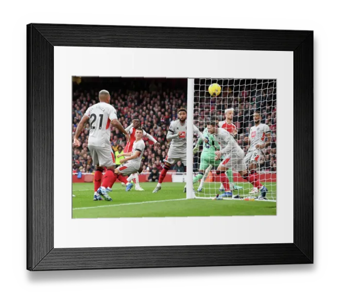 Framed Print : Eddie Nketiah Scores His Second Goal: Arsenal's Victory Against Sheffield United (2023-24 Premier League)