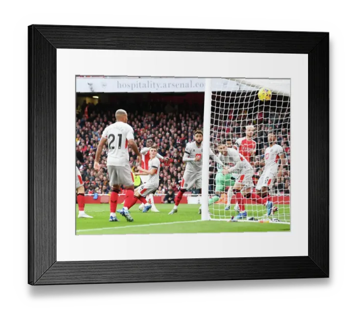 Framed Print : Arsenal's Eddie Nketiah Scores His Second Goal: Arsenal 2-0 Sheffield United (2023-24 Premier League)
