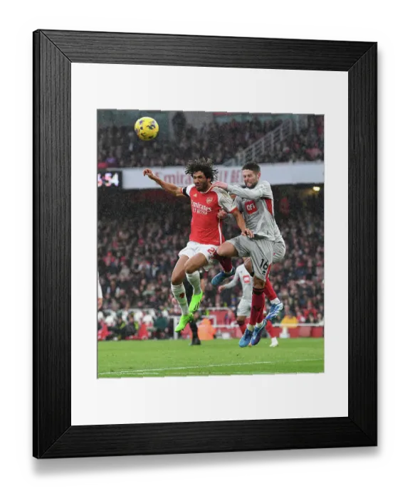 Framed Print : Arsenal vs Sheffield United: Elneny and Norwood Battle for Control in 2023-24 Premier League Clash