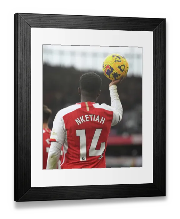 Framed Print : Eddie Nketiah's Hat-Trick: Arsenal's Triumph Over Sheffield United in the 2023-24 Premier League Framed Print : Eddie Nketiah's Hat-Trick: Arsenal's Triumph Over Sheffield United in the 2023-24 Premier League