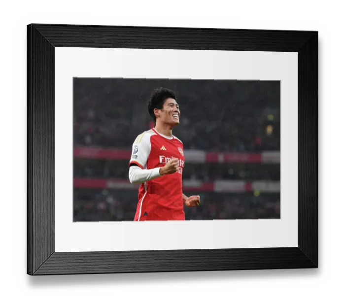 Framed Print : Arsenal's Tomiyasu Scores Milestone Fifth Goal in Exciting 2023-24 Premier League Win Against Sheffield United Framed Print : Arsenal's Tomiyasu Scores Milestone Fifth Goal in Exciting 2023-24 Premier League Win Against Sheffield United