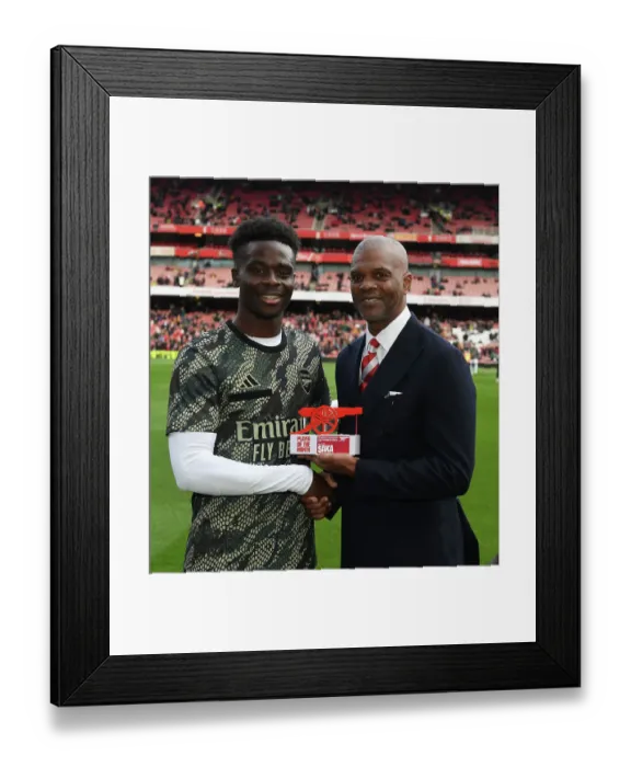 Framed Print : Arsenal's Bukayo Saka Named Player of the Month after Impressive Performance against Sheffield United Framed Print : Arsenal's Bukayo Saka Named Player of the Month after Impressive Performance against Sheffield United