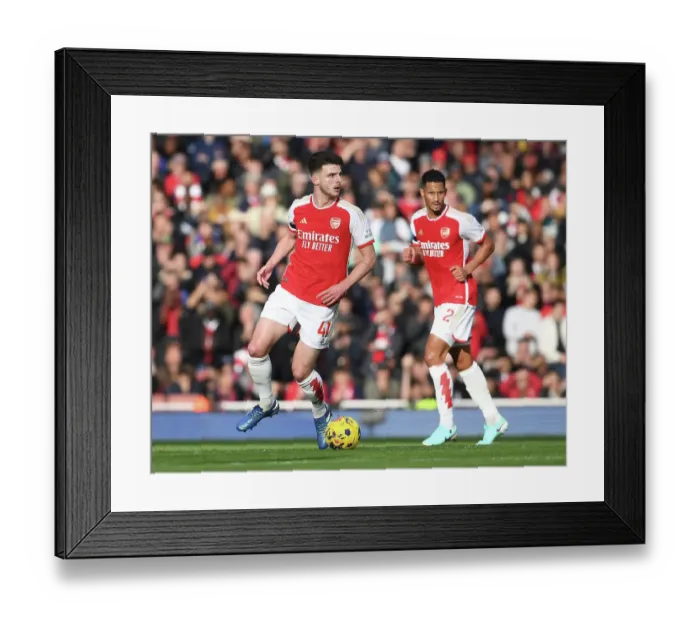 Framed Print : Declan Rice in Action: Arsenal vs Sheffield United, Premier League 2023-24