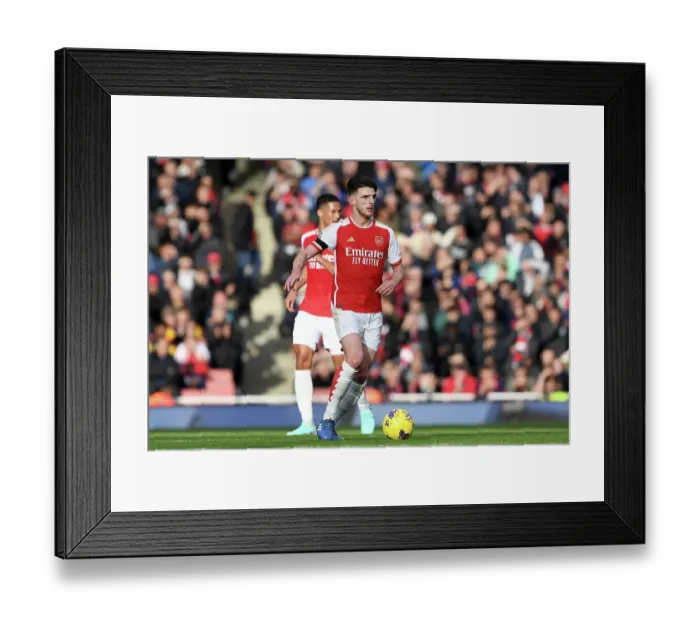 Framed Print : Arsenal's Declan Rice in Action: Arsenal FC vs Sheffield United, Premier League 2023-24