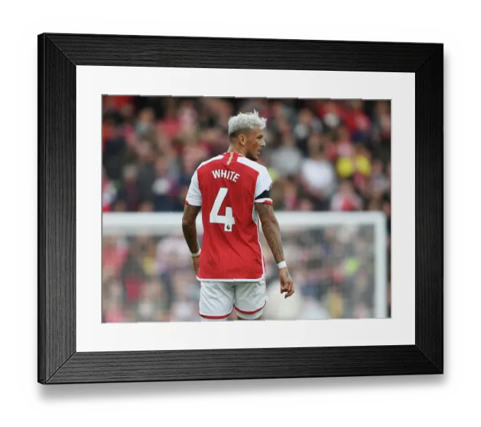 Framed Print : Ben White's Standout Performance: Arsenal vs. Sheffield United (2023-24) Framed Print : Ben White's Standout Performance: Arsenal vs. Sheffield United (2023-24)