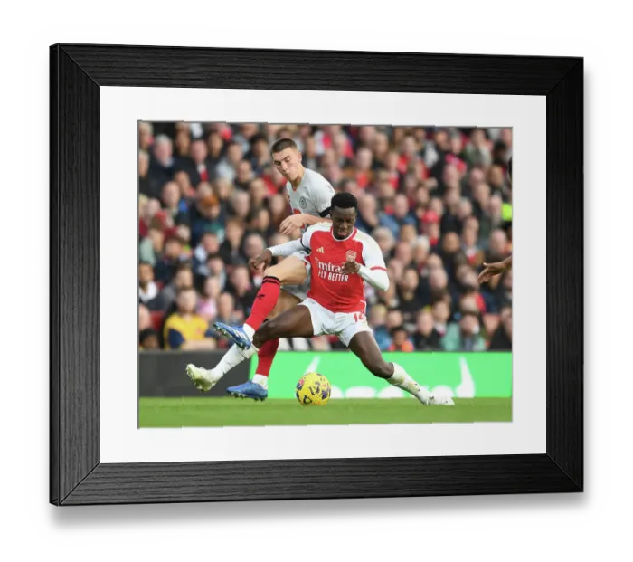 Framed Print : Arsenal's Eddie Nketiah Shines in Premier League Clash Against Sheffield United (2023-24)