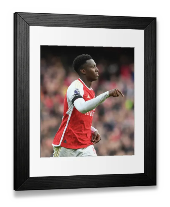 Framed Print : Arsenal's Eddie Nketiah Scores Third Goal in Exciting Victory over Sheffield United (2023-24) Framed Print : Arsenal's Eddie Nketiah Scores Third Goal in Exciting Victory over Sheffield United (2023-24)