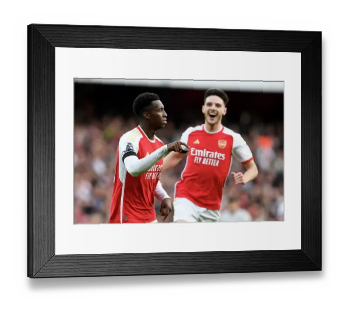 Framed Print : Arsenal's Eddie Nketiah Scores Hat-trick vs Sheffield United in the 2023-24 Premier League