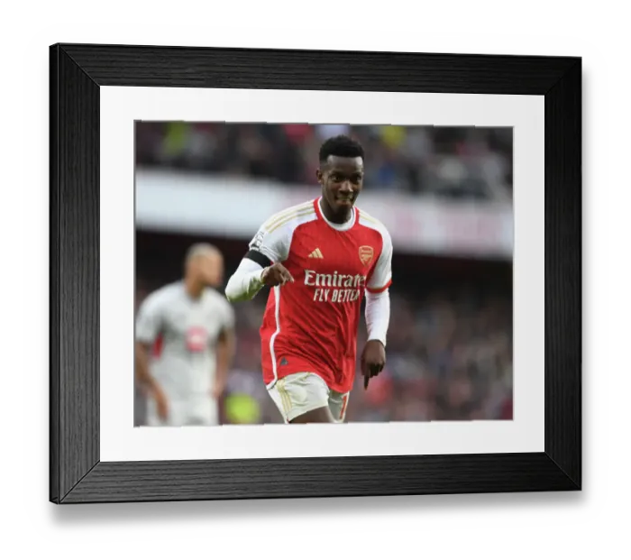 Framed Print : Arsenal's Eddie Nketiah Scores Third Goal in Arsenal's Victory over Sheffield United (2023-24) Framed Print : Arsenal's Eddie Nketiah Scores Third Goal in Arsenal's Victory over Sheffield United (2023-24)