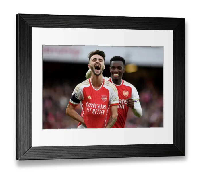 Framed Print : Arsenal's Fabio Vieira Scores Fourth Goal vs Sheffield United in 2023-24 Premier League