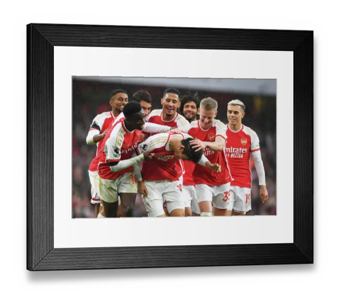 Framed Print : Tomiyasu's Stunner: Arsenal's Five-Goal Blitz against Sheffield United