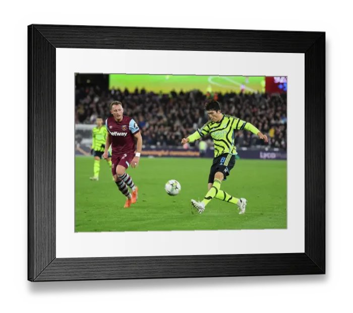 Framed Print : Tomiyasu in Action: Arsenal vs. West Ham United - Carabao Cup 2023-24 Framed Print : Tomiyasu in Action: Arsenal vs. West Ham United - Carabao Cup 2023-24
