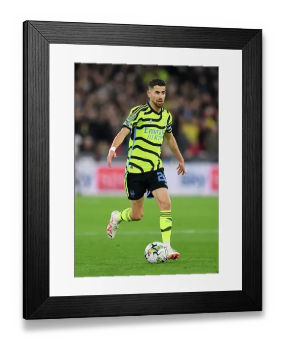 Framed Print : Arsenal's Jorginho in Control: West Ham United vs Arsenal, Carabao Cup 2023-24