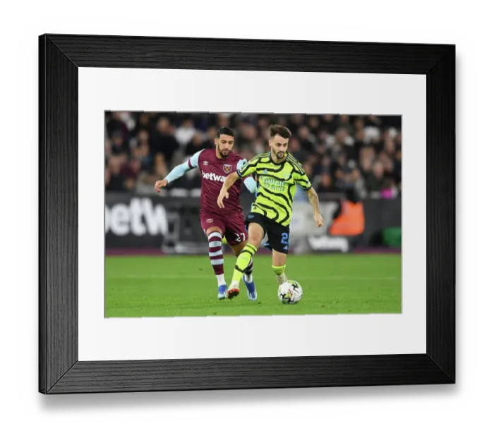 Framed Print : Fabio Vieira vs Said Benrahma: Intense Clash in the Carabao Cup Fourth Round between West Ham and Arsenal Framed Print : Fabio Vieira vs Said Benrahma: Intense Clash in the Carabao Cup Fourth Round between West Ham and Arsenal
