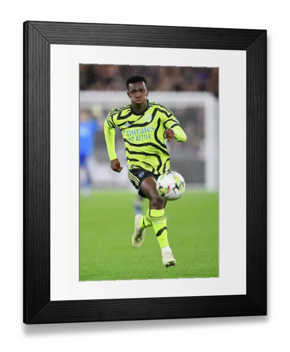 Framed Print : Arsenal's Eddie Nketiah Chases Ball in Carabao Cup Clash vs. West Ham United Framed Print : Arsenal's Eddie Nketiah Chases Ball in Carabao Cup Clash vs. West Ham United