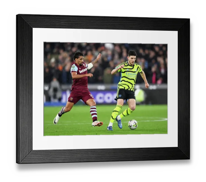 Framed Print : London Rivalry: West Ham vs. Arsenal in the Carabao Cup