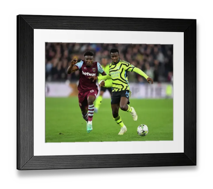 Framed Print : Nketiah vs Kudus: A Carabao Cup Battle at London Stadium Framed Print : Nketiah vs Kudus: A Carabao Cup Battle at London Stadium