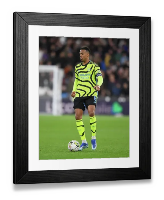 Framed Print : Gabriel Magalhaes in Action: Arsenal vs. West Ham United - Carabao Cup 2023-24