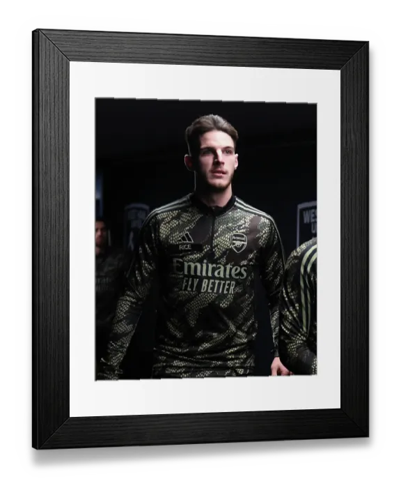 Framed Print : Arsenal's Declan Rice Faces Former Team in Carabao Cup Showdown: West Ham United vs Arsenal (2023-24)
