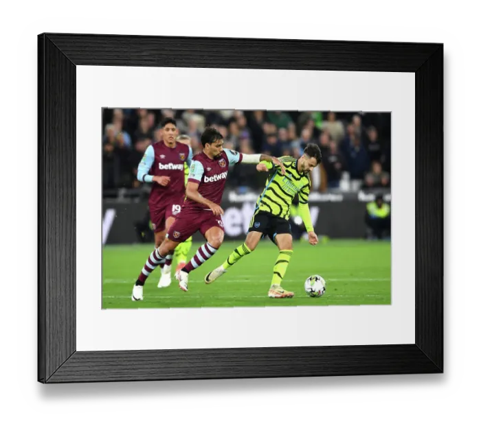 Framed Print : Fabio Vieira vs. Lucas Paqueta: Clash of the Midfield Titans - West Ham United vs. Arsenal, Carabao Cup 2023-24 Framed Print : Fabio Vieira vs. Lucas Paqueta: Clash of the Midfield Titans - West Ham United vs. Arsenal, Carabao Cup 2023-24