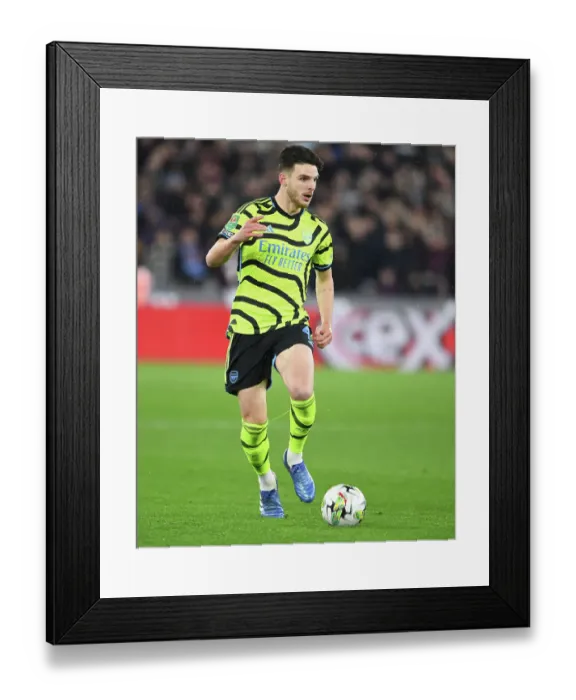 Framed Print : Carabao Cup Showdown: Rice Leads West Ham vs. Arsenal