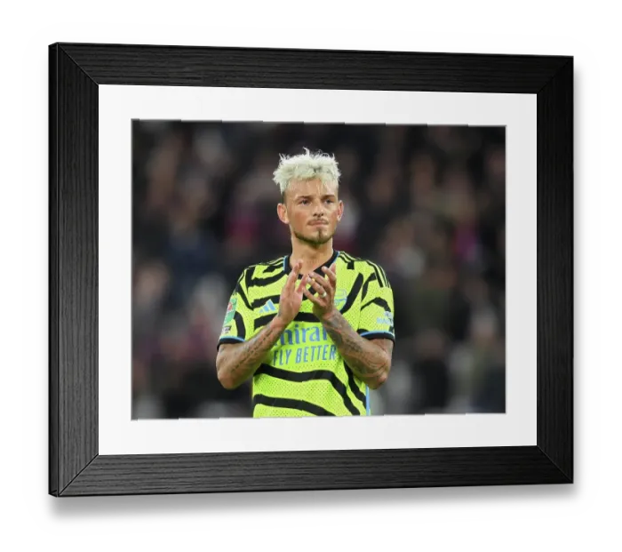 Framed Print : Ben White's Farewell: Arsenal's Defeat at West Ham United in Carabao Cup 2023-24 Framed Print : Ben White's Farewell: Arsenal's Defeat at West Ham United in Carabao Cup 2023-24