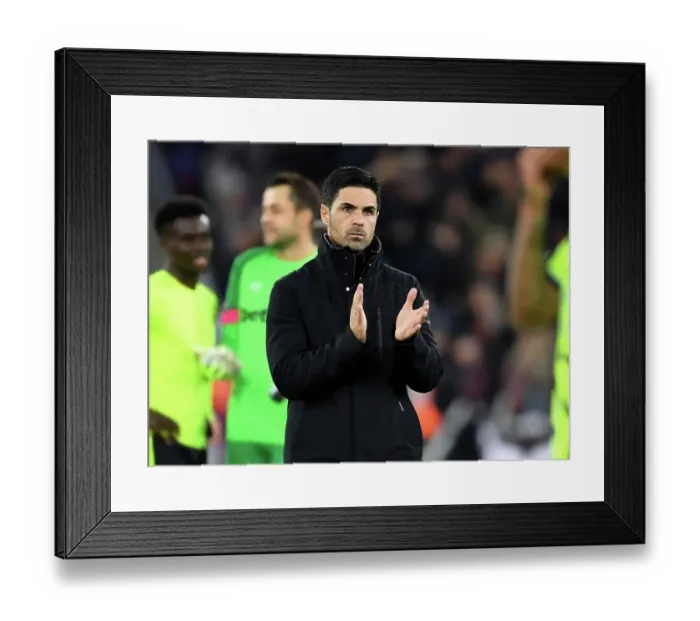 Framed Print : Mikel Arteta Post-Match: Arsenal's Carabao Cup Defeat at West Ham United