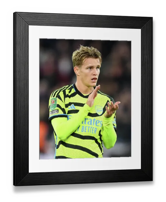 Framed Print : Martin Odegaard Applauds Arsenal Fans: West Ham vs Arsenal, Carabao Cup 2023-24 Framed Print : Martin Odegaard Applauds Arsenal Fans: West Ham vs Arsenal, Carabao Cup 2023-24
