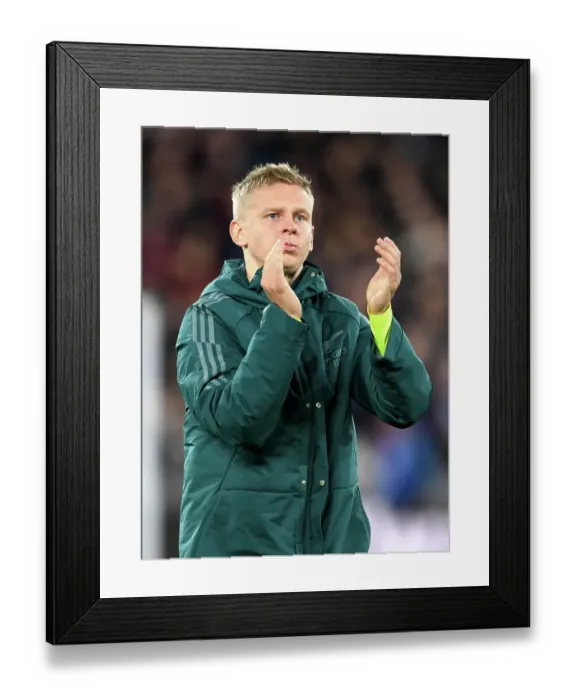 Framed Print : Arsenal's Defeat at West Ham United in Carabao Cup: Oleksandr Zinchenko Bids Farewell to Fans